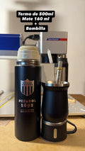 Mini set Matero Termo 500 ml  + mate 160 + bombilla