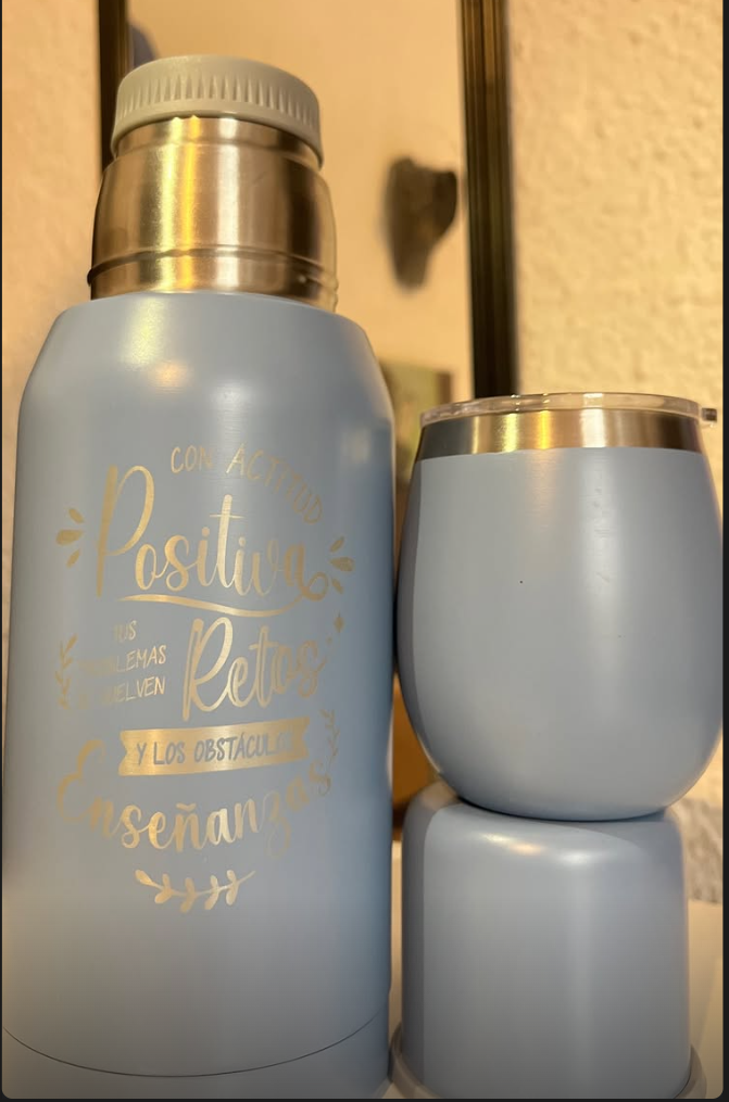 Set Termo Personalizado de 750 ml  y mate