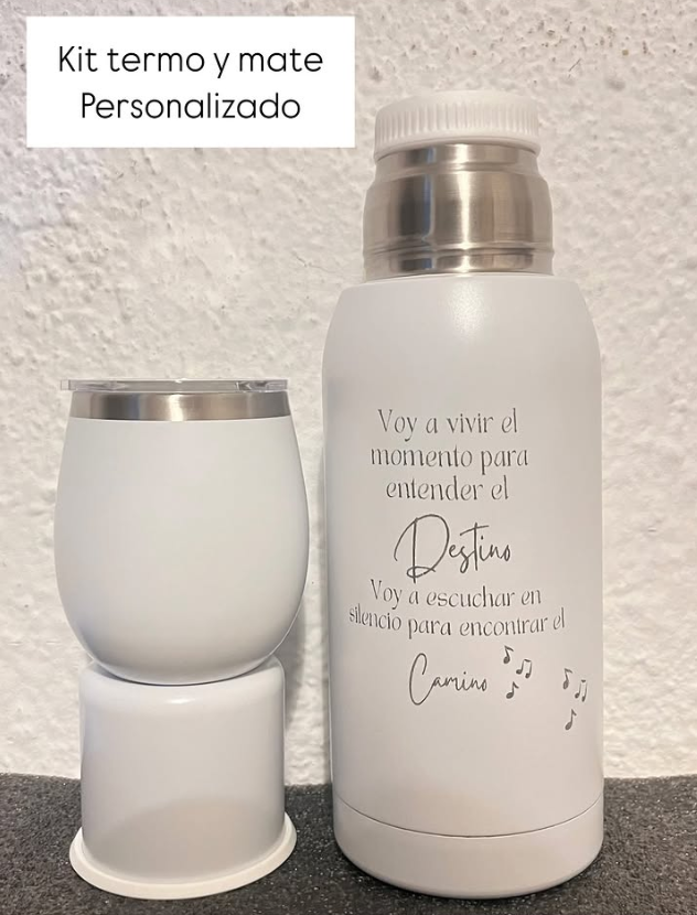 Set Termo Personalizado de 750 ml  y mate