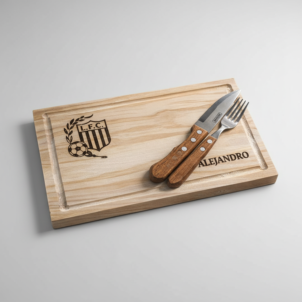 Set Tabla de Pino Personalizada mediana